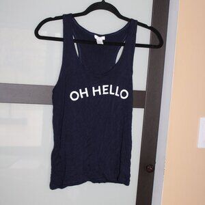 Forever 21 Blue Tank Top - Oh Hello - Size Small